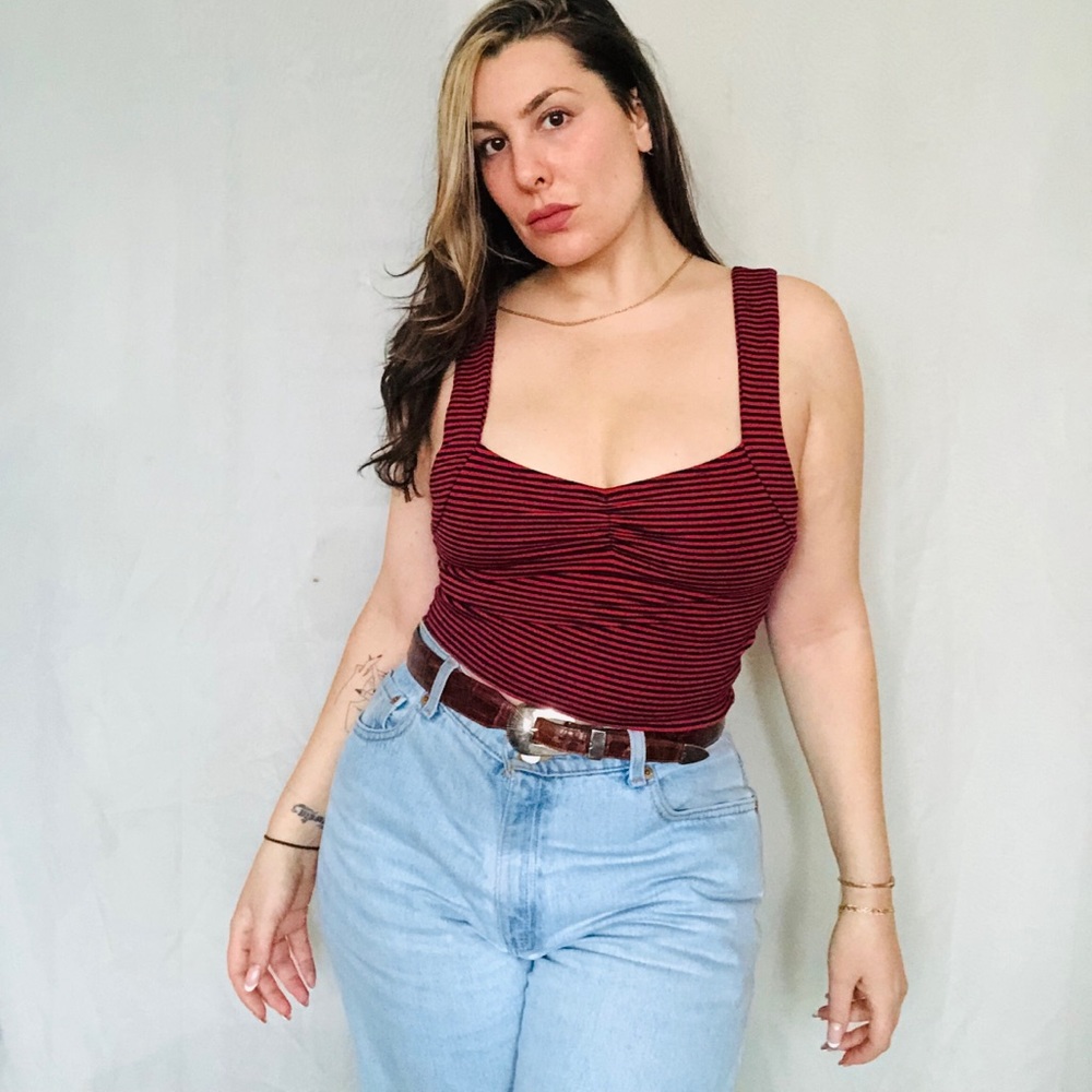 Sweetheart striped croptop from Forever 21